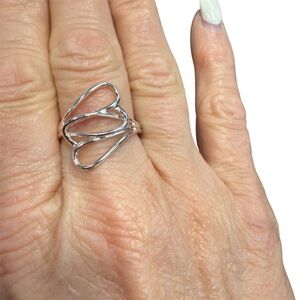 Avon Sterling Silver Interlocking Ring size 10 NIB vintage 2006